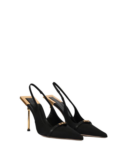 Slingback in satin con tacco scultura Elisabetta Franchi | SA29L61E2110
